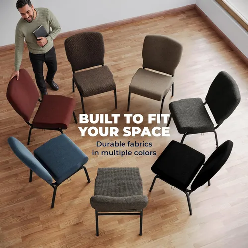 Miniatura 7 de Flash Furniture Advantage Signature Elite - Silla de iglesia granate, 20 pulgadas de ancho