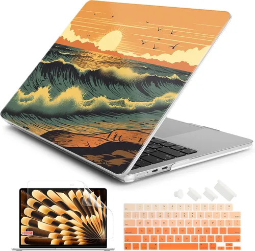 Miniatura 16 de Batianda Funda prémium para MacBook Air de 15 pulgadas M5 2026 M4 2025 M3 2024 M2 2022, ultra delgada de 0.047 in, carcasa rígida de plástico