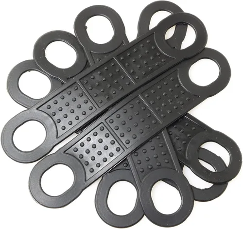 Miniatura 3 de 40 piezas de goma antideslizante para colgar ropa, agarres resistentes al viento, accesorios para colgar, color negro Blanco