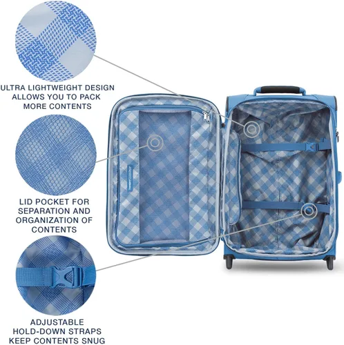 Miniatura 4 de Travelpro Maxlite 5 Softside - Equipaje vertical expandible de 2 ruedas, maleta ligera, para hombres y mujeres, Azul celeste