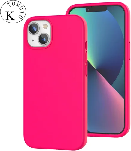 Miniatura 8 de Funda de silicona líquida compatible con iPhone 13, color rosa intenso [Protección contra caídas] [Resistente a los arañazos, a prueba de golpes]