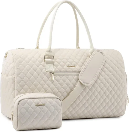 LOVEVOOK Bolsa de viaje para mujer, bolsa de fin de semana con neceser, bolsa de transporte para la noche con compartimento para zapatos, bolsa de