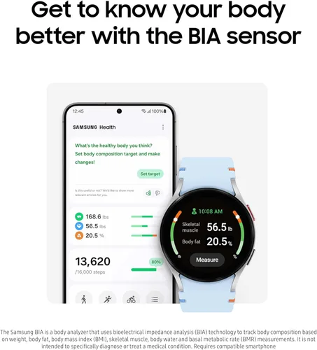 Miniatura 3 de SAMSUNG Galaxy Watch FE 40mm GPS, reloj inteligente AI con seguimiento de fitness, sensor BIA, zonas de frecuencia cardíaca personalizadas, monitor