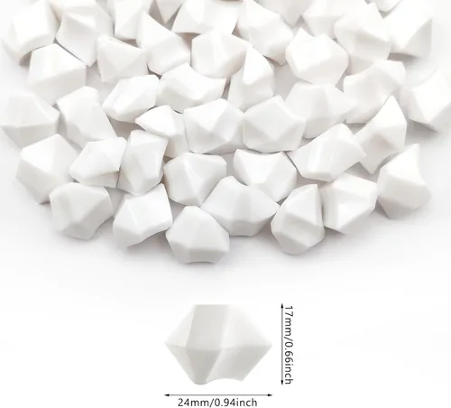 Miniatura 2 de Relleno de jarrón blanco para decoración del hogar, cubitos de hielo triturados falsos, rellenos de jarrón, 150 cubos de hielo falsos reutilizables