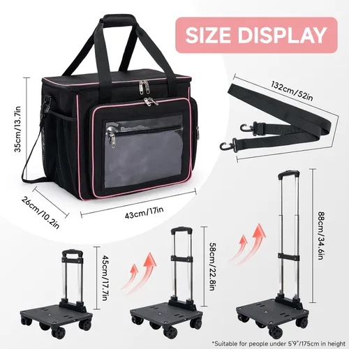 Miniatura 2 de Bolsa de mano para profesores con ruedas 2025 con compartimento para laptop de 17.3 pulgadas