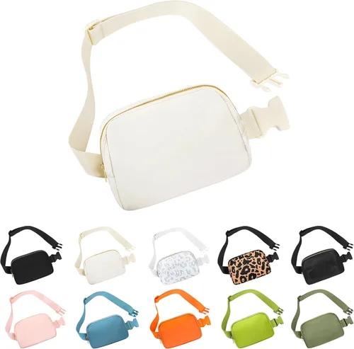 Miniatura 34 de Bolsa de Cintura Frenou Riñonera de Moda para Mujeres y Hombres, Riñonera con Correa Ajustable para Regalo, Riñonera para Viaje, Correr, Senderismo