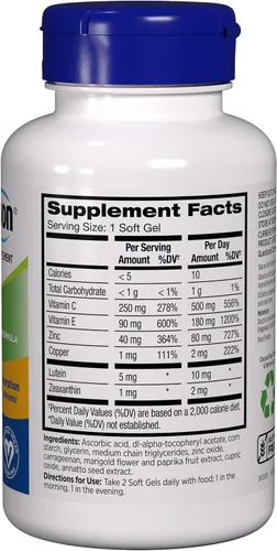 Miniatura 4 de PreserVision AREDS 2 Suplemento vitamínico y mineral para ojos con OCUSorb, 120 geles suaves veganos, contiene luteína, zeaxantina, vitamina C