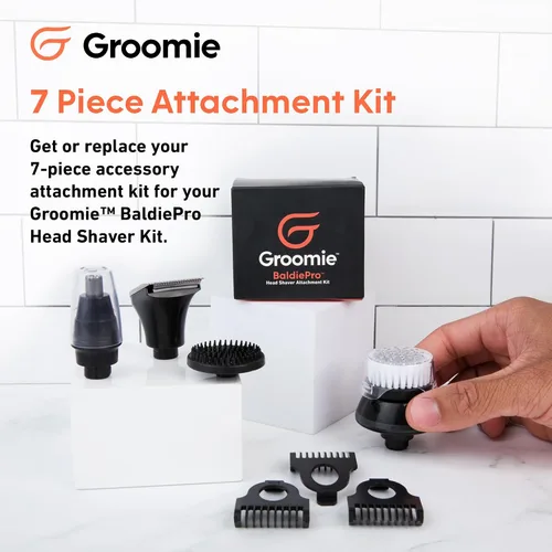 Miniatura 2 de Groomie Kit de cortapelos y aseo para hombre de 7 piezas, incluye cortaúñas de precisión, protectores de cortaúñas de 3-0.197-0.276 in, recortadores