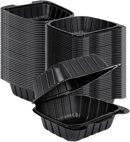 Miniatura 2 de Restaurantware Thermo Tek - Recipientes para llevar rellenos de minerales de 6 x 6 x 3 pulgadas, 100 recipientes duraderos para llevar, contenedores