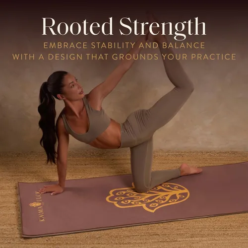 Miniatura 2 de KARMA AND LUCK Grounded Grace - Toalla de yoga, energía arraigada para fuerza y equilibrio, toalla antideslizante para esterilla de yoga caliente