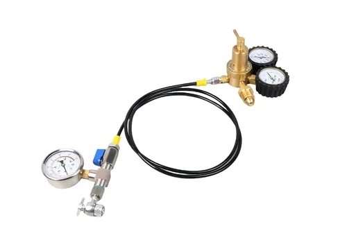 Miniatura 6 de Kit de recarga de nitrógeno ENYSAON con manómetro de nitrógeno de 700 psi y manguera flexible de alta presión de 10 pulgadas. Herramienta de recarga
