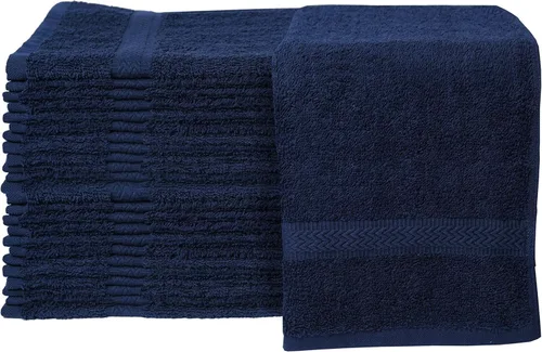 Miniatura 8 de Linteum Textile Supply Toalla de mano negra prémium de 16 x 27 pulgadas, 100% algodón, sin torsión, absorbente, de secado rápido, duradera