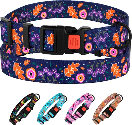 Miniatura 31 de CollarDirect Collar reflectante para perro o cachorro pequeño, mediano y grande con hebilla de liberación rápida, para machos y hembras, nailon Rojo