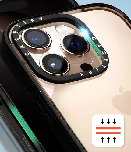Miniatura 5 de CASETiFY Impact - Funda para iPhone 11 - Flower Power Retro - Negro Transparente