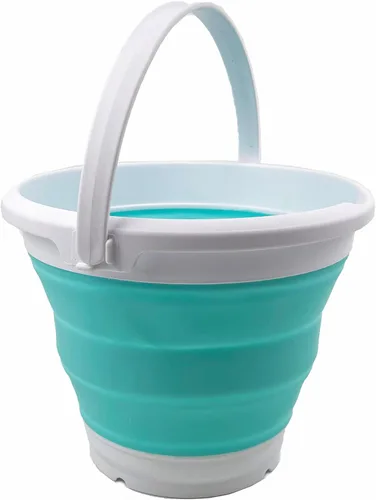 Miniatura 18 de SAMMART Cubo de plástico plegable de 5.5 L (1.4 galones), bañera redonda plegable, cubo de agua portátil para pesca, maceta de agua para exteriores
