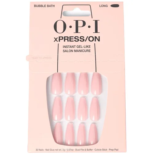 Miniatura 11 de OPI xPRESS/ON Press on Nails Short Round Classic, Long Almond & Coffin Shape Press-On Professional Nail Art Kit Zapatilla de cristal Velvet White