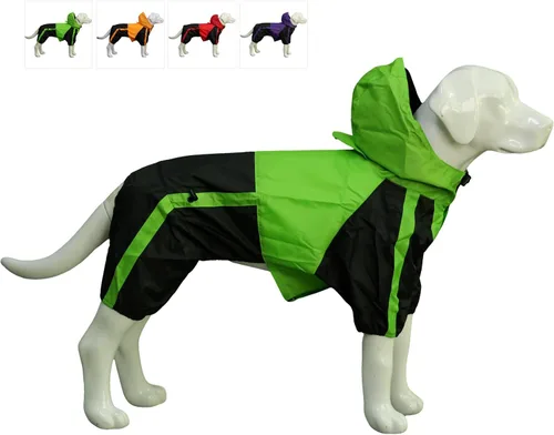 Miniatura 27 de Ropa para mascotas, ropa para perro, ropa para lluvia, nieve, impermeables, cuatro patas, impermeable para perros pequeños, medianos, grandes, Rojo