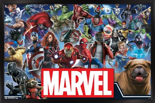 Miniatura 9 de Trends International Marvel Comics - Póster de pared de héroes del universo Marvel, 14.725 x 22.375 pulgadas, versión enmarcada de madera de granero
