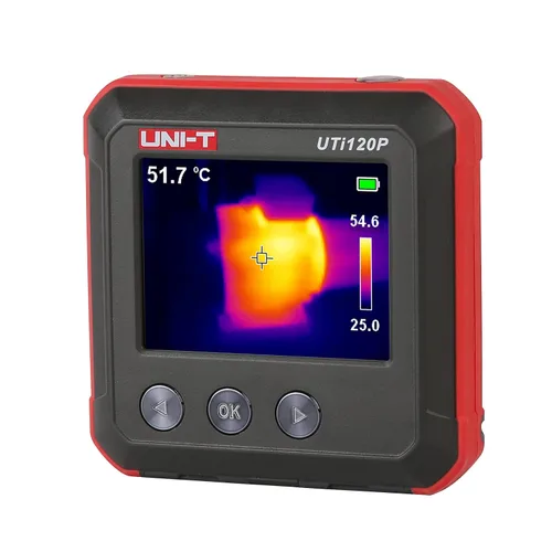 UNI-T Cámara de imágenes térmicas recargable 10800 píxeles 120x90 resolución IR cámara infrarroja imagen térmica 3 paletas de color -4~752℉/-20~400℃