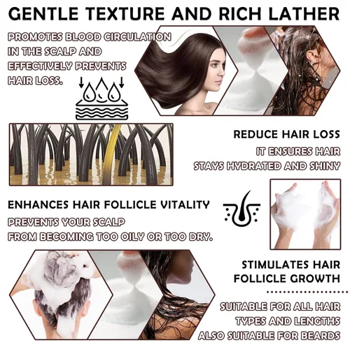 Miniatura 4 de 3 barras de champú para oscurecer el cabello, barra de champú oscuro para cabello gris, jabón de champú para hombres y mujeres