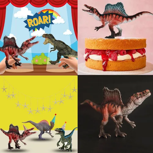 Miniatura 8 de Gemini&Genius Spinosaurus - Juguete de dinosaurio para niños, figura de acción realista de espinosaurio con mandíbula móvil, regalo de exhibición