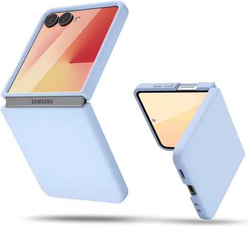Miniatura 12 de oakxco Funda para teléfono Samsung Galaxy Z Flip 4, agarre de silicona líquida, bonita fina delgada cubierta de gel TPU de goma suave lisa