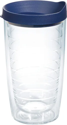 Miniatura 82 de Taza de viaje Tervis de doble pared transparente y colorida con tapa fabricada en Estados Unidos mantiene las bebidas frías y calientes, 24 onzas