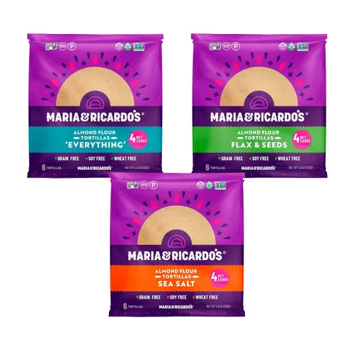 Miniatura 11 de Maria & Ricardo's KETO Tortillas Condimento de almendras 'Everything Seasoning' Bajo en carbohidratos Sin granos Paleo Sin OMG Vegano