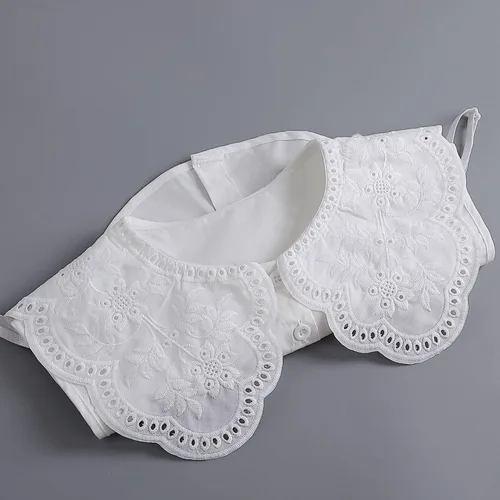 Miniatura 5 de Collar de muñeca falsa blanco, elegante collar de imitación desmontable, cuello falso para mujeres y niñas