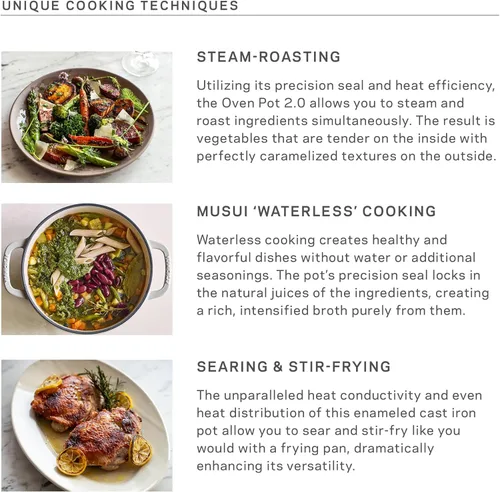 Miniatura 6 de Olla para Horno Holandés Vermicular 2.0 Olla de Hierro Fundido Esmaltada Ligera 18cm (2 qt) No Tóxica Compatible con Inducción Horno Mate