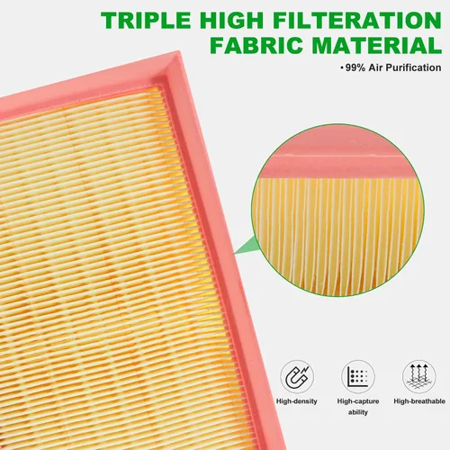 Miniatura 2 de Kit de filtro de aire de cabina de motor peine para Nissan Frontier 2.5L V8 2019 2018 2017 2016 2015 2014 2013 2012 2011 2010 2009 2008 2007 2006