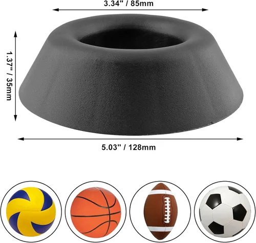 Miniatura 2 de Zorfeter Soporte de bola de soporte, soporte de exhibición de plástico negro de almacenamiento de pelota deportiva