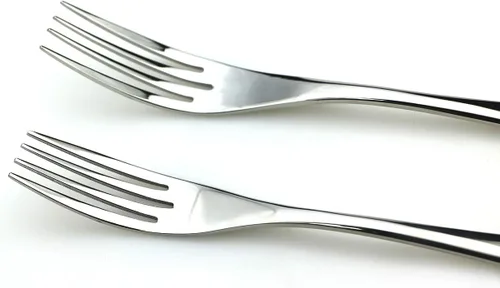 Miniatura 7 de JASHII Juego de cubiertos de acero inoxidable 18/10 de 20 piezas de plata pulida con espejo, cuchillo de cena, tenedor de ensalada, cuchara