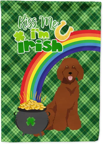 Miniatura 174 de Caroline's Treasures WDK4731GF - Bandera decorativa para jardín del día de San Patricio, color negro y tostado, Airedale Terrier, para jardín
