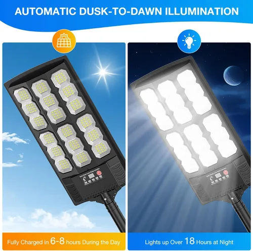 Miniatura 3 de Farolas solares para exteriores, luces LED solares de 20000LM con control remoto, luces con sensor de movimiento, para exteriores, patio, garaje