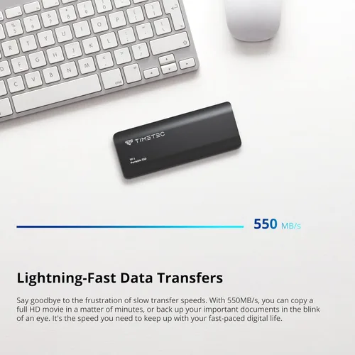 Miniatura 2 de Timetec 1TB Pro USB 3.2 Gen 2 Tipo-C/Tipo-A SSD Velocidad de lectura 1000MB/s Unidad de estado sólido Stick para iPhone 15/Android/Tablet/Windows/Mac