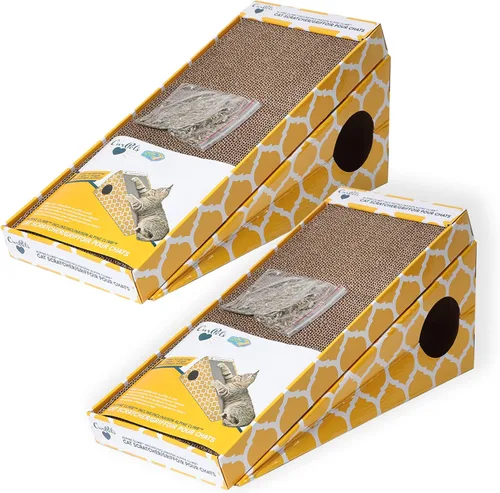 Miniatura 12 de Our Pets Rascador cósmico para gatos, hierba gatera cultivada en Norteamérica incluida, reversible para el doble de uso, 18.13 x 10.13 x 1.25