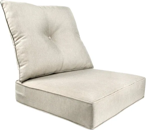 Miniatura 13 de Cojín para silla de asiento profundo para interiores y exteriores, resistente a la decoloración, cojines de asiento de espuma de repuesto de 24