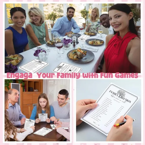 Miniatura 4 de Juego de 217 tarjetas de preguntas para fiestas familiares, juegos de bingo y actividades divertidas, juego de tarjetas de preguntas para adultos