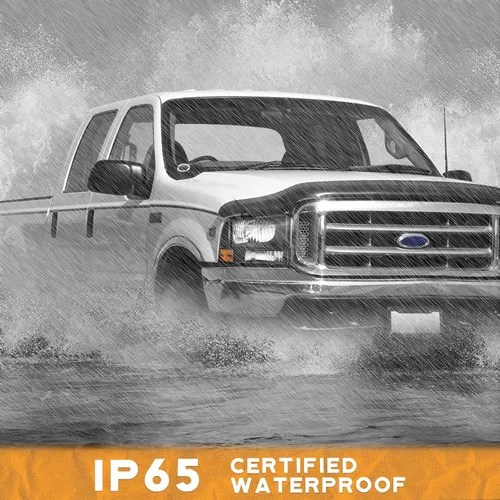 Miniatura 9 de WEELMOTO Conjunto de faros con bombillas para Ford Super Duty F250 F350 F450 F550 99-04, para Ford Excursion 00-04 con luz de señal de parachoques