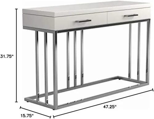 Miniatura 3 de Coaster Furniture Sofá Mesa Italiana Blanco y Latón Rosa 723139