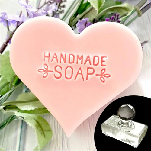 Miniatura 5 de Sello acrílico transparente hecho a mano con palabras de jabón, sello en relieve, personalidad, manualidades, capítulos acrílicos (9, manija)