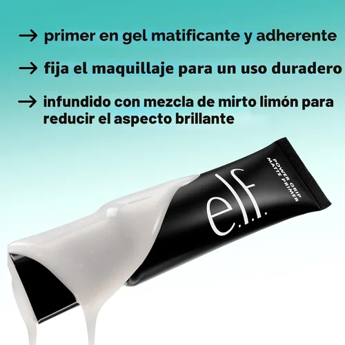 Miniatura 3 de e.l.f. Power Grip Primer Mate, prebase facial en gel y hidratante para suavizar la piel y fijar el maquillaje, hidrata y prepara, vegano y libre