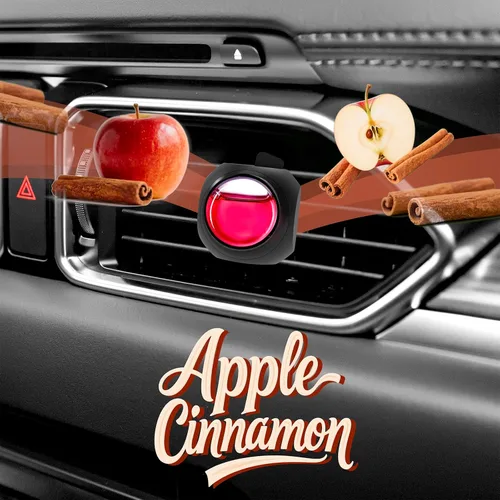 Miniatura 5 de Clips ambientadores para ventilación de automóvil, paquete de 8, proporciona aroma duradero, hasta 240 días, eliminador de olores (manzana y canela)
