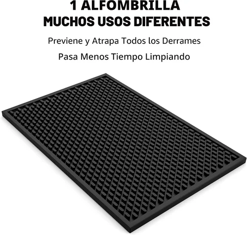 Miniatura 9 de AXIESO Estera de goteo de silicona - de 1/2 pulgada de espesor, resistente al calor y segura para alimentos - para encimera, barra de café
