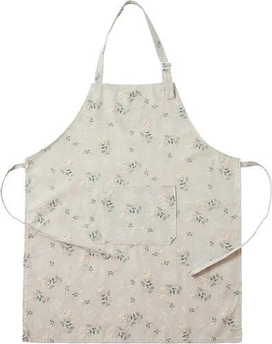 Miniatura 9 de Delantales para mujer con bolsillos, delantal de cocina de lino japonés, ajustable, ligero, transpirable, tela en relieve, para cocinar, hornear