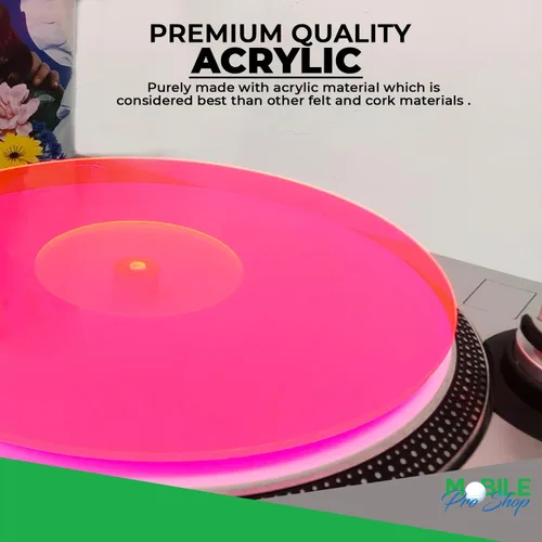 Miniatura 6 de Tapete acrílico para tocadiscos de vinilo para jugadores LP de 12 pulgadas, reduce el ruido y mejora la calidad del sonido y proporciona graves más