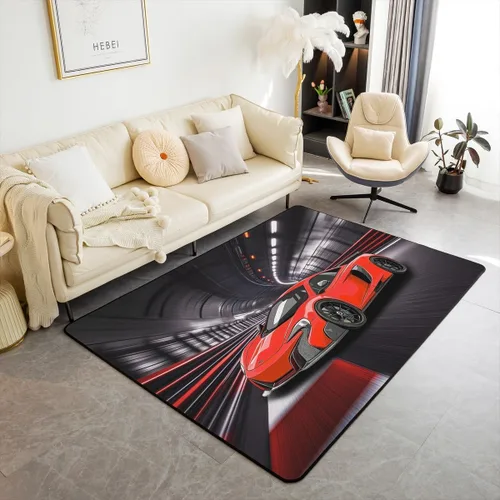 Miniatura 22 de Alfombra retro floral bohemia para sala de estar, alfombra de área de 5 x 7 pies para niños, pintura al óleo y flores, alfombra decorativa