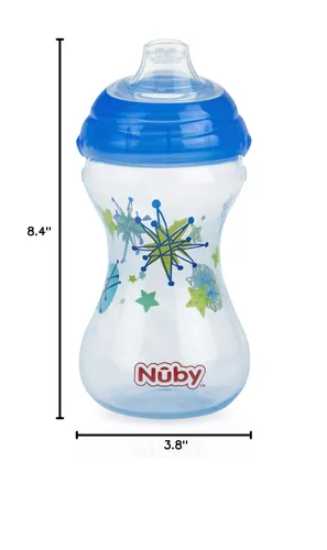 Miniatura 8 de Nuby Paquete de 3 caño suave "Pinpoint" sin derrames Clik-It, niño, 10 onzas