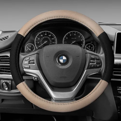 Miniatura 8 de FH Group Juego completo de fundas de asiento deportivo para automóvil, ajuste universal para autos, camiones y SUV (beige) FB070115 + F14407